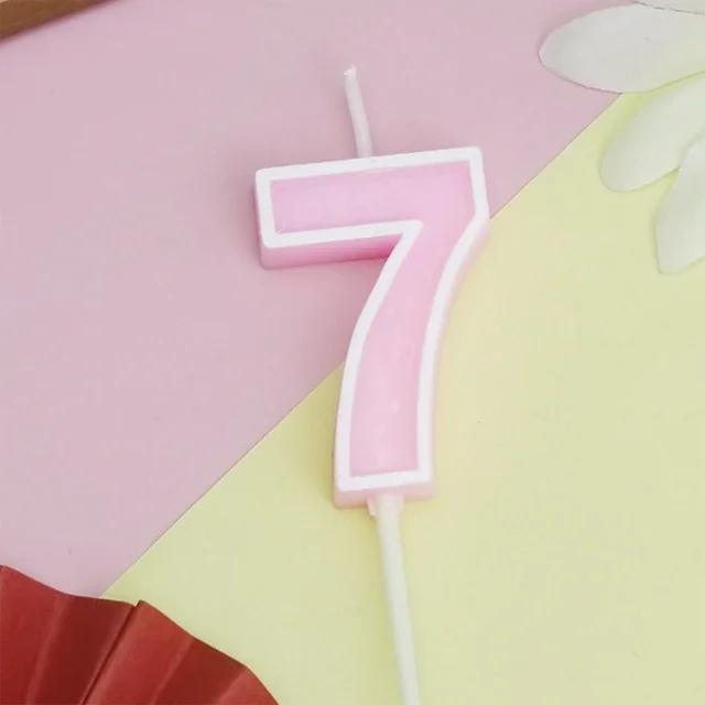 Candy Colored Happy Birthday Digital Candle Children's Party Creative Cartoon Jelly Colored Valentine's Day Activity Candle