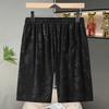 Men's Plus Size Bamboo & Butterfly Print Casual Shorts, Elastic Waist Pants (4XL-10XL)