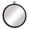 Mirror - Metal - 18cm Ø - Black - Round - To Hang