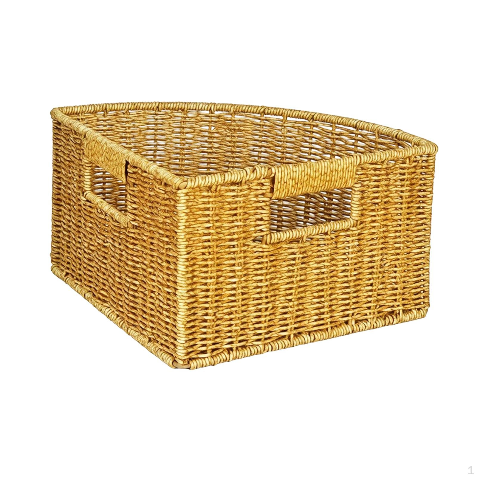 Corner Basket Storage Box Space-saving Multifunctional Woven Organizer for Bathroom S 1990₽