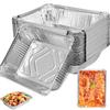 Bandeja Retangular de Papel Alumínio AirFryer Cozinha Ferramenta para Assar Pão Recipientes para Alimentos Tigela Churrasco Levar Para Casa Caixas de Bolo Caixa de Embalagem de Alumínio