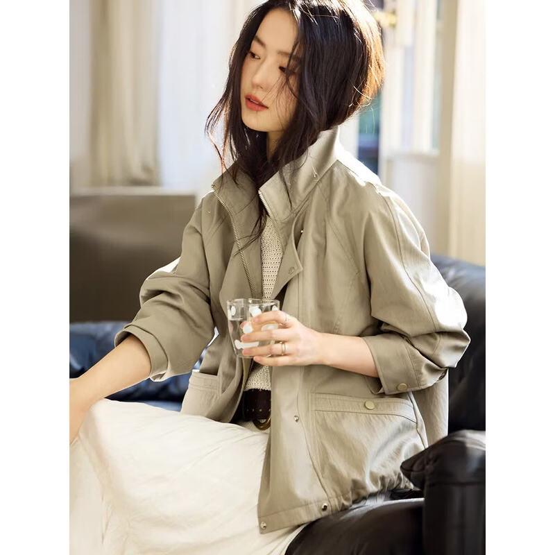 XWI Women s Faux Two-Piece Spliced Spring Jacket M