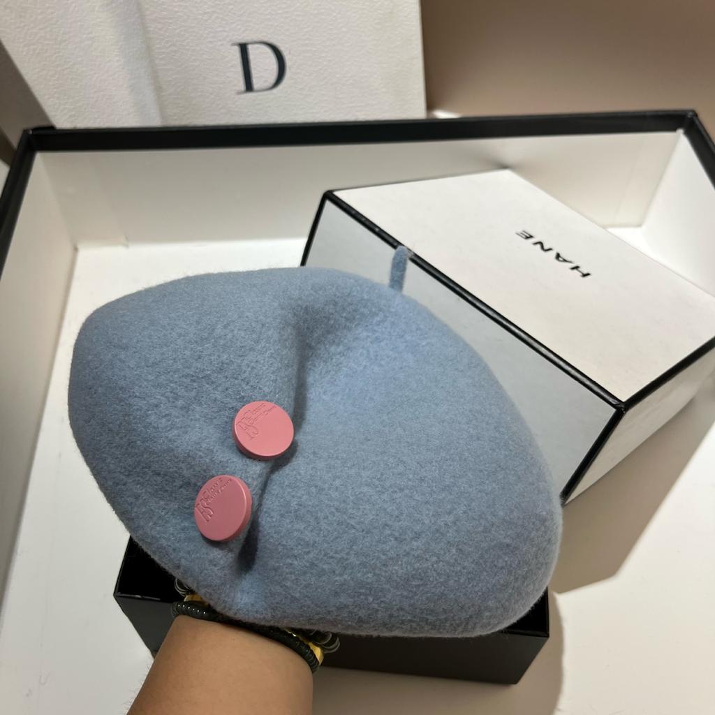 High Quality Australian Wool Beret Japanese Design Irregular Octagonal Hat Autumn and Winter Star Versatile Painter Hat