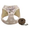 Pet Strap Leather Nylon Cat Strap Adjustable Set Breathable Bow Bell Cat Vest Kitty Dog Outdoor Cat Accessories