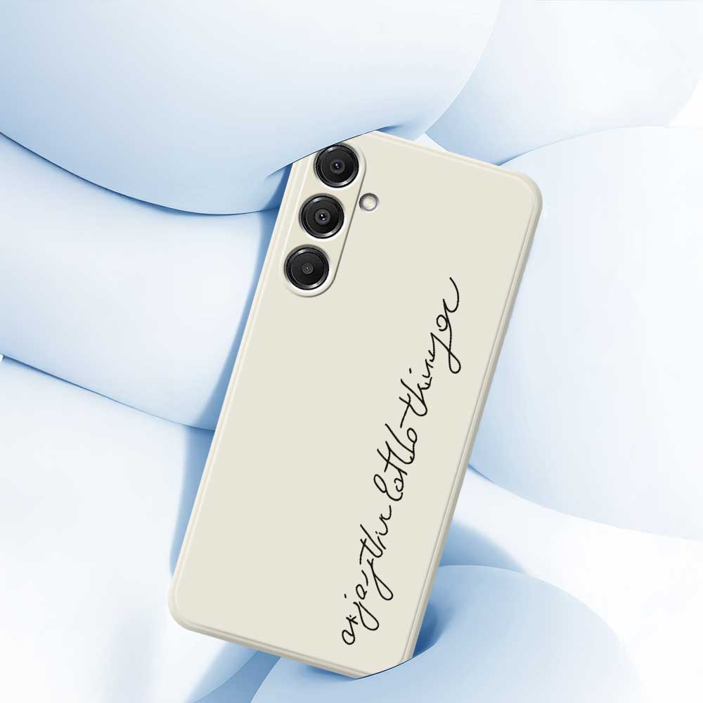 For Samsung Galaxy A16 5G/4G Case WordArt Pattern Printing Straight Edge TPU Phone Back Cover