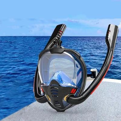 Zaktualizowana Maska do Nurkowania i Snorkelingu z Podwójnym Respiratorem, Pełnotwarzowa, Styl Suchy, Zestaw do Pływania Snorkelingiem, Sprzęt, Akcesoria Podwodne