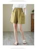 Damen Übergröße Sommer Leinen Baumwolle Shorts - Neuer 2025 Casual Stil