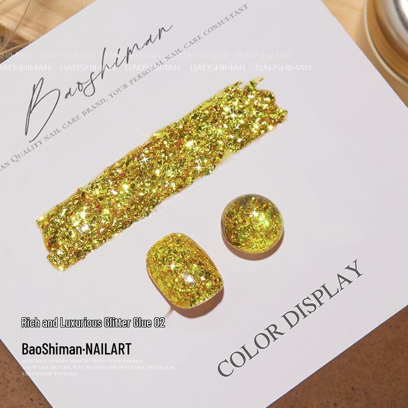 Rich Noble Glitter Gel Nail Polish - Old Money Style 2025 Whitening Meilade Blazing Sparkle Radiant Nail Art