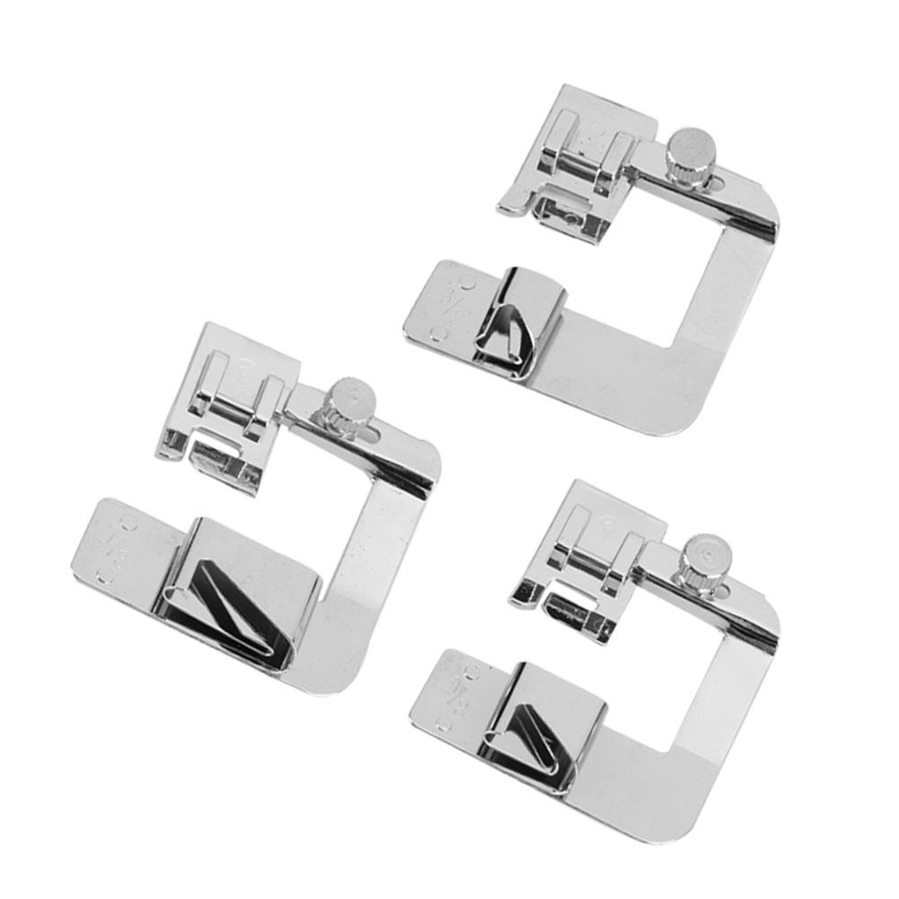 3Pcs Rolled Hem Foot Bias Tape Binder Foot Multifunctional Sewing Machine Combination Set