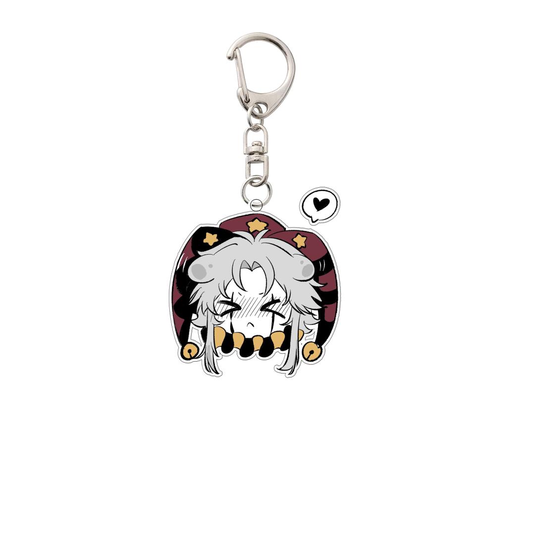 

The Freak Circus Acrylic Keychain Backpack Pierrot Harlequin Student Cartoon Role Bag Pendant Terror Game Keyring Birthday Gift 4-5cm