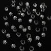 40pcs Metal Cuff Clips Hollow Out Hair Ring Hair Braiding Hair Braid Tubes Dreadlocks Beads  Men