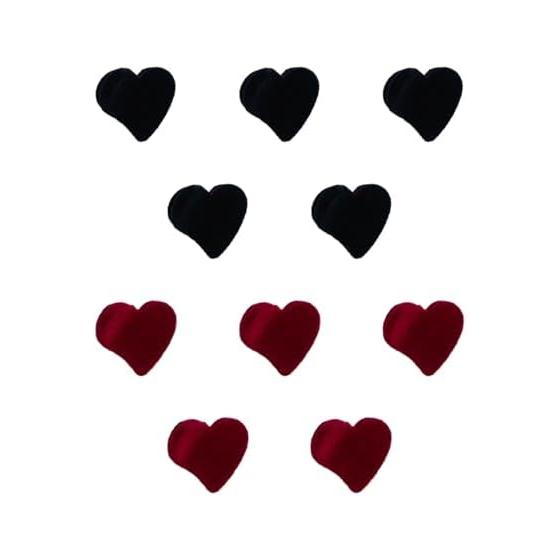 harukita Bangs Clip Hair Clip Heart Shaped Hair Clip Hair Ornament Bangs Clip Hair Accessory Cute Small Size Hair Claw Clip Set of 10