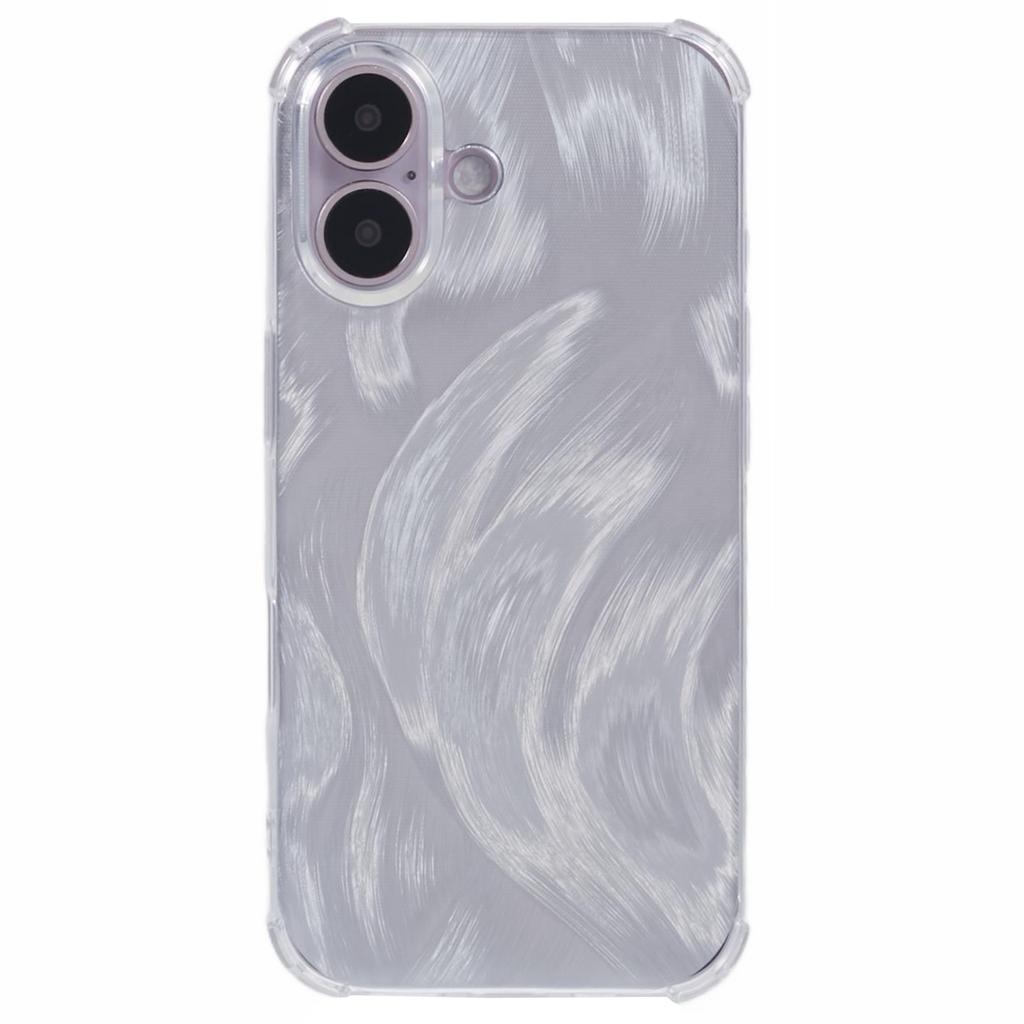 Für iPhone 16 Plus Hülle Glänzende Ästhetische TPU Handyhülle mit Glitzerpapier