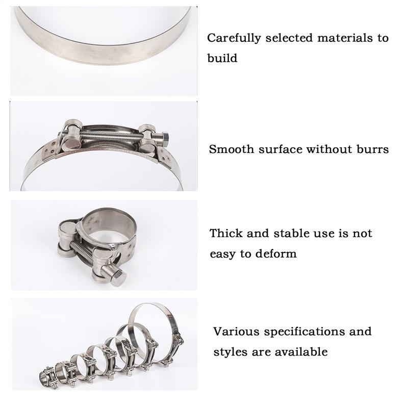 1pcs Stainless Steel Powerful Hose Clamp Exhaust Air Water Pipes Durable Sealing Powerful Strength Repair Welding Tools