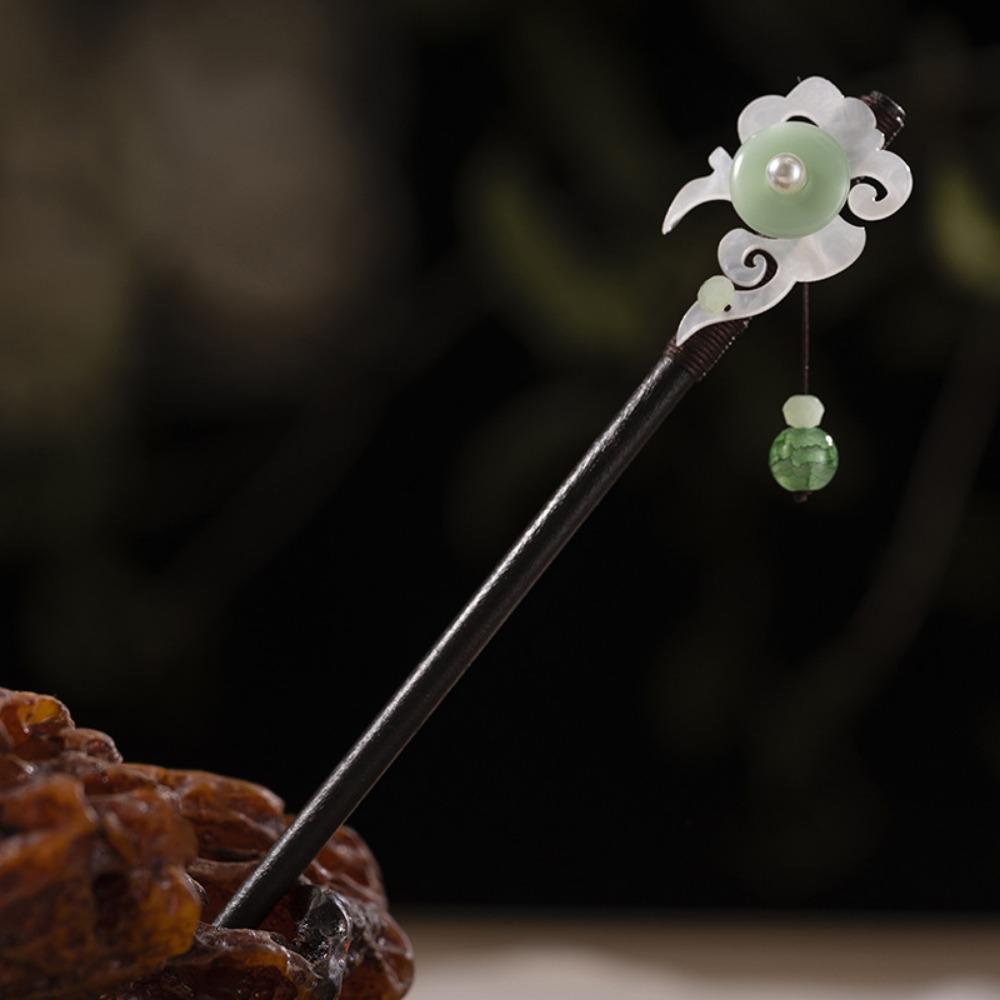 Haarnadel im antiken Stil, Quastenstufe, rockige Haarnadel aus Holz, Kopfschmuck, gewickeltes Haar, Hanfu-Accessoires, Haarnadel im antiken Stil, zum Zusammenbinden der Haare