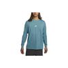 Logo Embroidered Crew Neck Long Sleeve T-Shirt Men Tops Blue Green DR7753-379