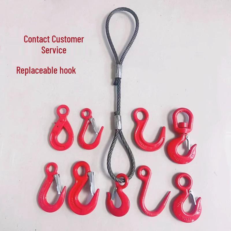 Pressed Oily Double-Leg Wire Rope Hook Sling for Lifting