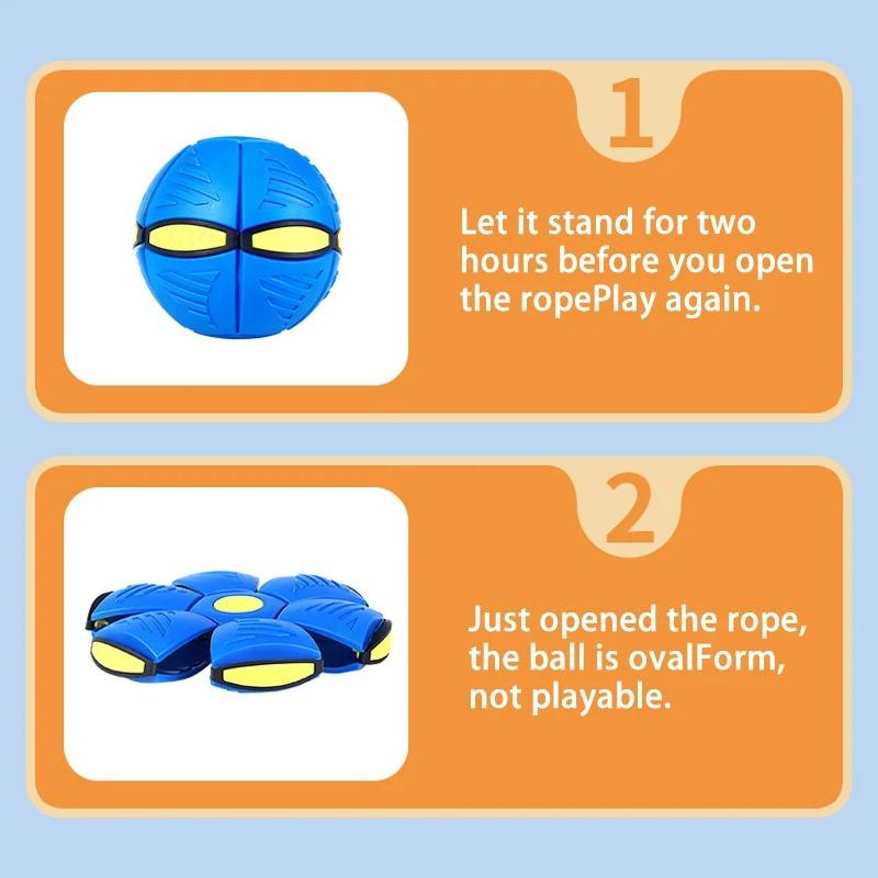 1PCSBouncyStomp Ball Magic Flying Saucer Ball Puzzle Pet Childrens Toys Indoor Outdoor Decompression Transformation Sports Balls