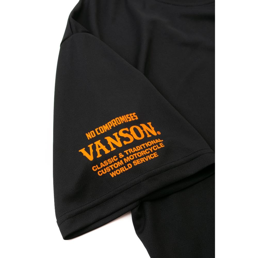 Vanson VSE25806S Men's Moisture-Wicking, Quick-Drying Mesh T-Shirt (XL, Black/Yellow)