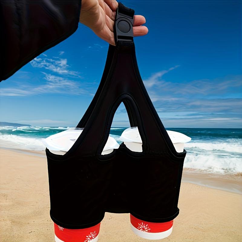 Portabevande Doppio Resistente con Cintura di Sicurezza - Borsa Tote Multifunzionale per Caffè e Tè al Latte per Sport, Campeggio, Esterno