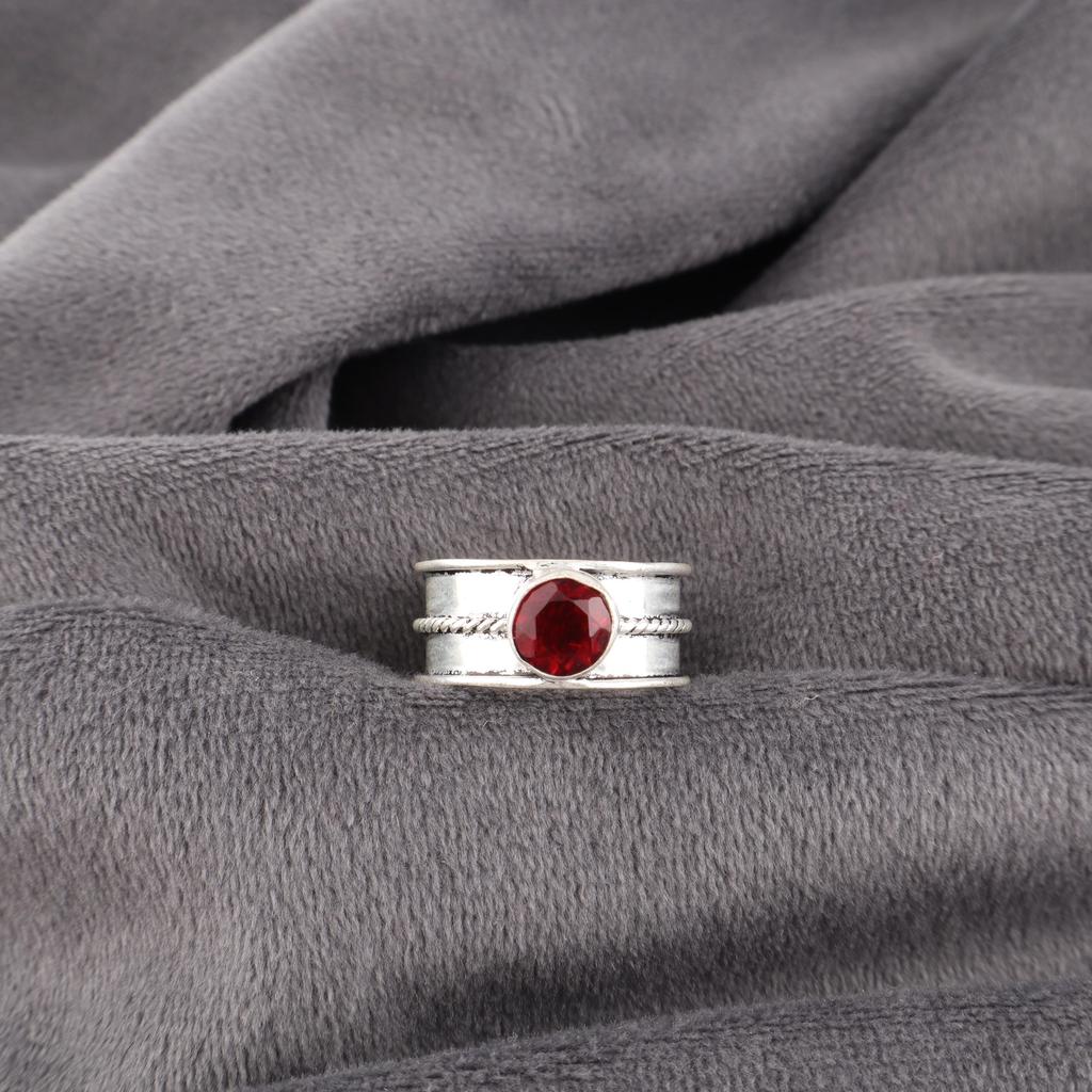 Red Garnet Jewelry, 925 Solid Sterling Silver Ring, Handmade Gemstone Jewelry Ring For Memorial Day