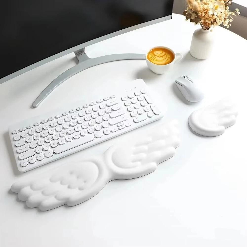Slow Rebound Mouse Wrist Support Pad Wing Design Wristband Mouse Mat  Desktop Accessories