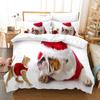 Roztomilý pes Luxusní ložní souprava 3D tisk Pro dospělé Dítě Twin Single Queen King Full Size Ložnice Zvíře Kreslený Set povlaku na přikrývku