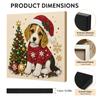 Christmas DIY Pearl Bead Art Painting Kit 20x20cm with Wooden Stretcher Frame Self-Adhesive Craft Set