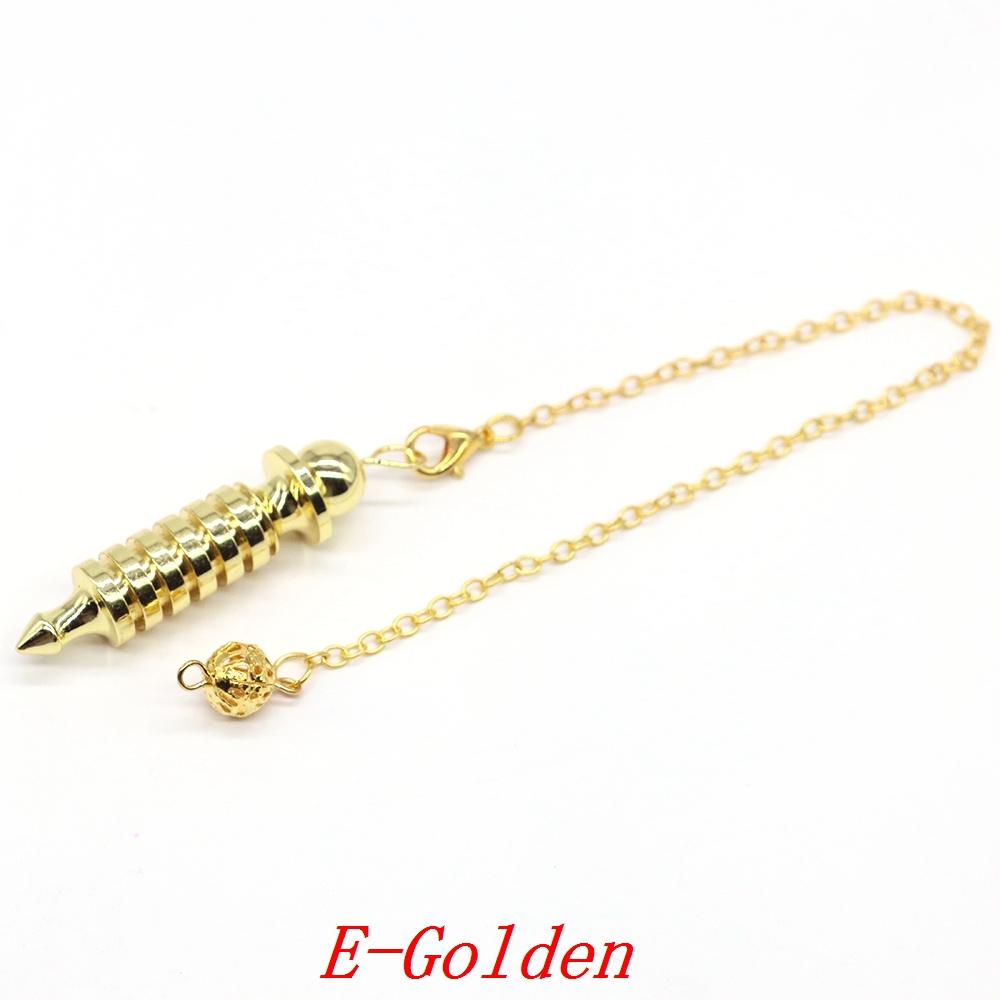 Metal Pendulum For Dowsing Divination Pendulos Spiral Cone Gold Color Copper Radiesthesia Pendulums Healing Pendule