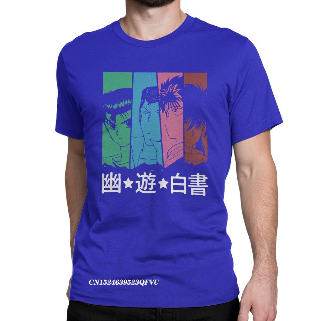 Awesome YuYu Hakusho Manga Anime Tee Shirt Men Manga Premium Cotton Tshirt Harajuku Tees Tops