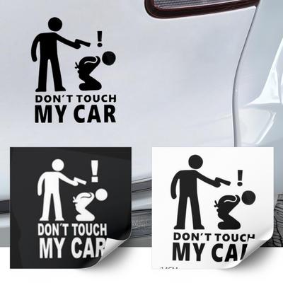 Lustiger Autoaufkleber "Don't Touch My Car" - Wasserfester Vinyl-Aufkleber für Auto, Laptop, Wand - Cooler Autoaufkleber für SUV, LKW, Wohnmobil