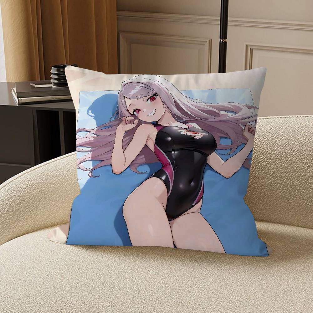 Anime S-Shalltear-Bloodfallen Cushion Cover Car Throw Pillow Case For Sofa Car Christmas Gift 40x40cm 45x45cm