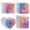 Silicone Resin Moulds Multi-shapes Resin Cup Tray Mould DIY Coaster Moulds for DIY Epoxy Resin Casting Craft Decoration