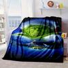 Green Monster Christmas Spirit Blanket Flannel Blanket for Bed, Sofa, Camping, Hiking, Picnic Essentials, Gift for Family Fan Gifts