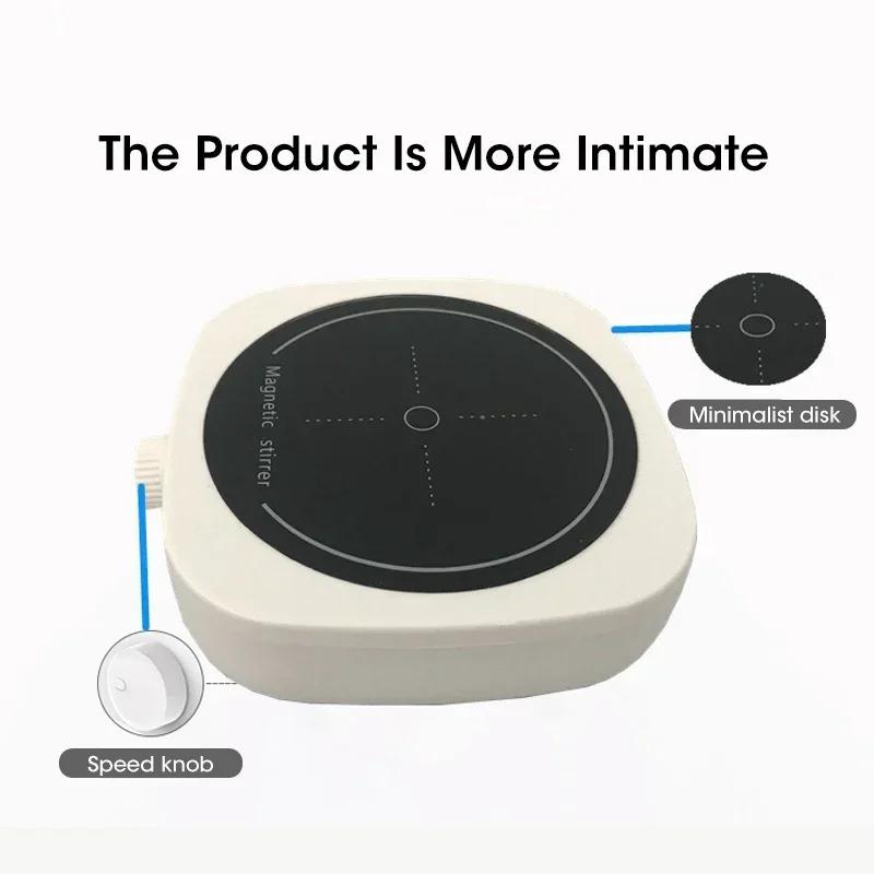 Mieszadło magnetyczne Kuchenne Mieszanie Cieczy Mikser do Mleka Mieszadło Laboratoryjne z Prętem Mieszającym 2L 4000rpm do Użytku Laboratoryjnego Domowego