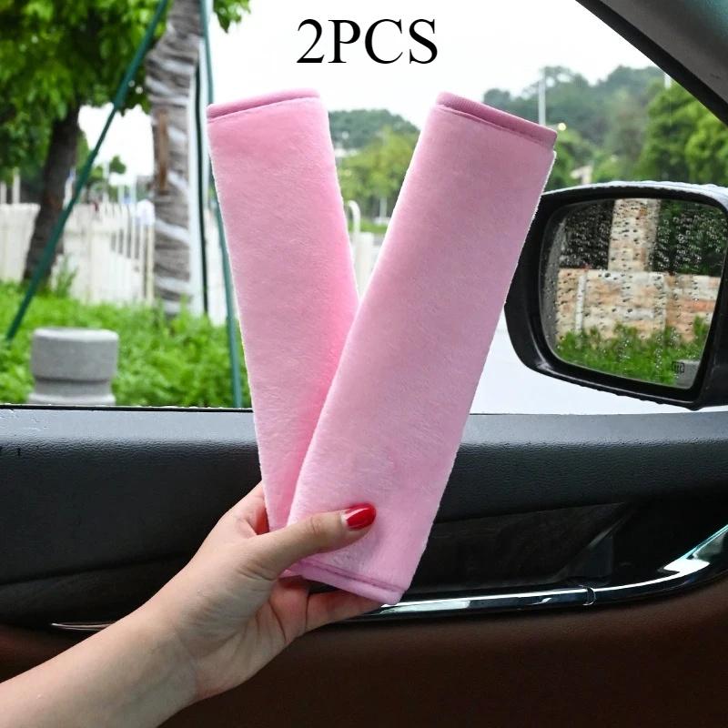 2PCS Plush Seat Belt Shoulder Protectors, Car Seat Belt Protectors are Soft and Comfortable