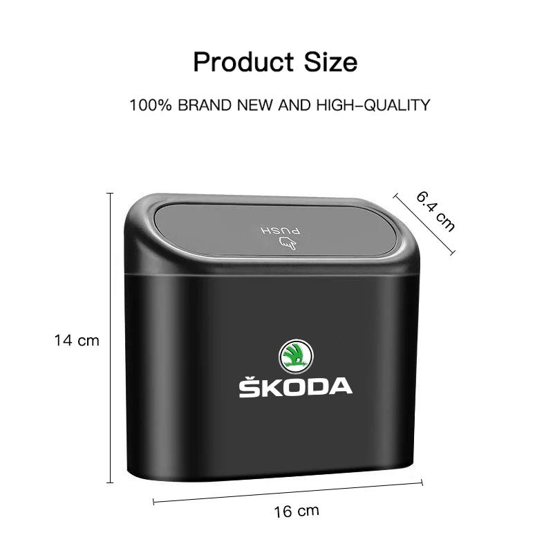 2025 Nový Autokoš Odpadkový Koš Úložný Box Autopříslušenství Pro Skoda Kylaq Elroq Kodiaq Octavia Enyaq Kamiq Scala Rapid Sup