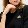 1/2Pcs Women Brooch Lapel Pin Rhinestones Inlaid Pin Flower Design with Sparkling Decorative