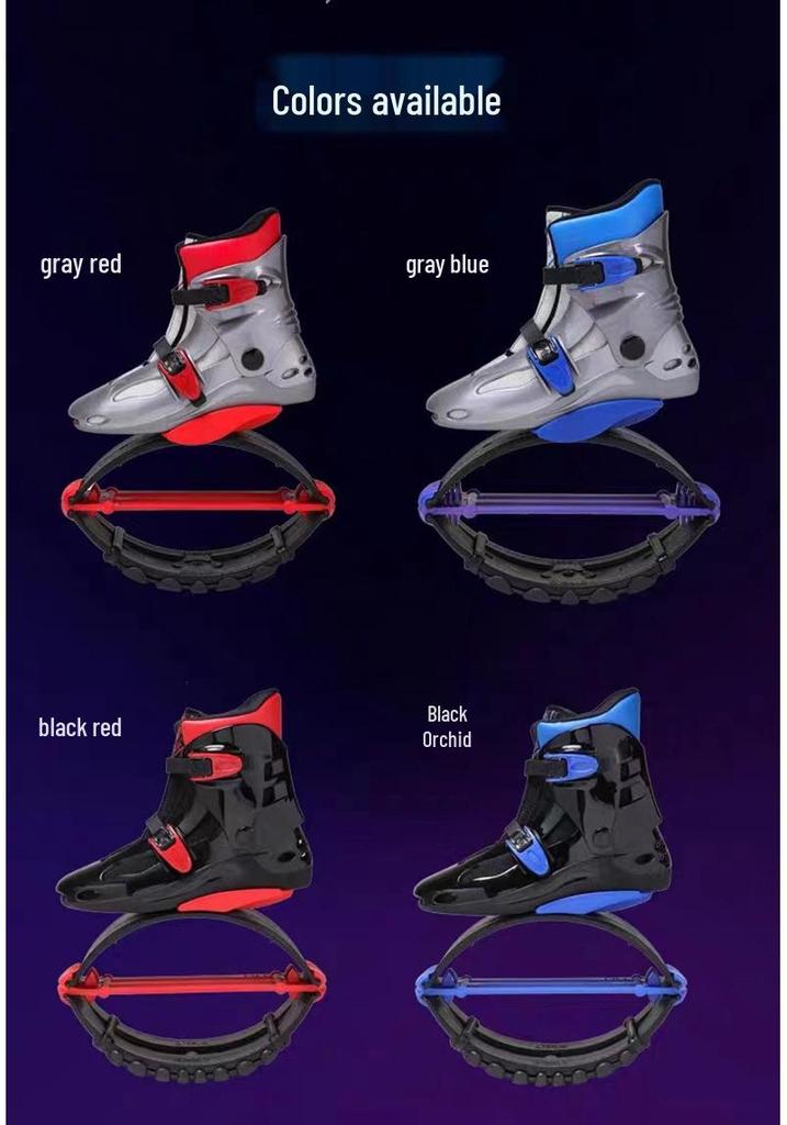 Kids' and Adults' Indoor Bouncing Shoes - Elastic Spring Boots for Fitness and Fun
