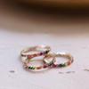 Seven-Color Diamond Ring: Women's Trendy 18K Gold Index Finger Ring with Exquisite Single Row of Diamonds