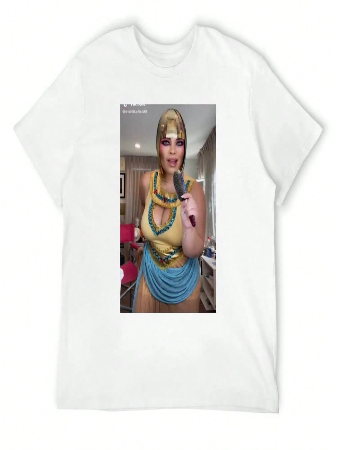 Trisha Paytas King Tut T-Shirt Funny T-Shirts Vintage Graphic Tee Blacks Mens Shirts Graphic Tee S разноцветный