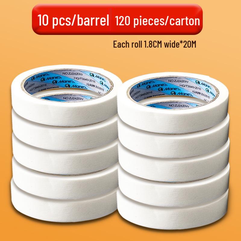Residue-Free White Texture Paper Tape for Art Students - Decorative Edge Sealing & Spray Painting Masking Tape