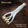 Dual-Row Finger Massage Tool, Brass Roller Design, Easy Use, Relieve Finger Fatigue, Promote Blood, Portable