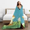 Cute Fox Warm Comfy Blankets For Living Room  Fashion Throw Blanket Spring Camping Flannel Bedspread