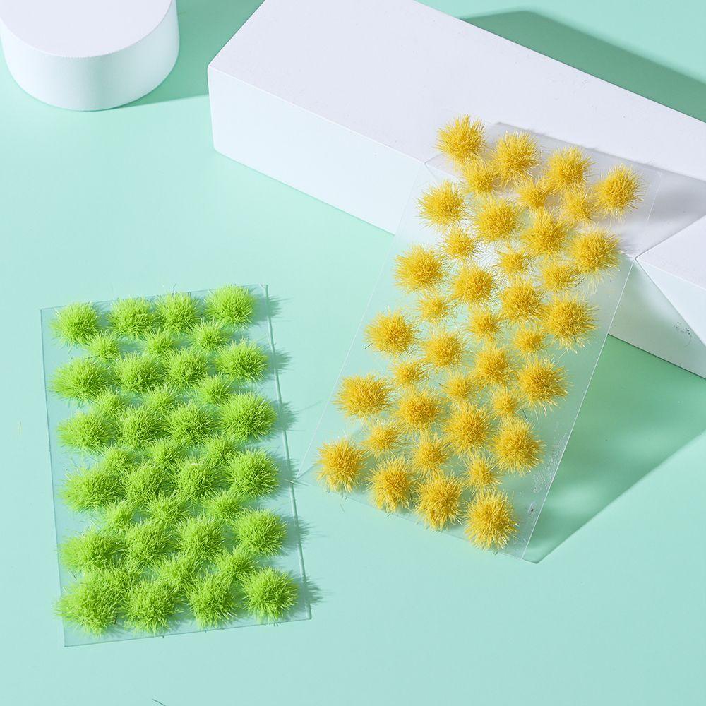 39PCS Wargaming Railway Wild Micro Landscape Artificial Grass Cluster Wargame Model Scenery Modeling Static Grass Tuft