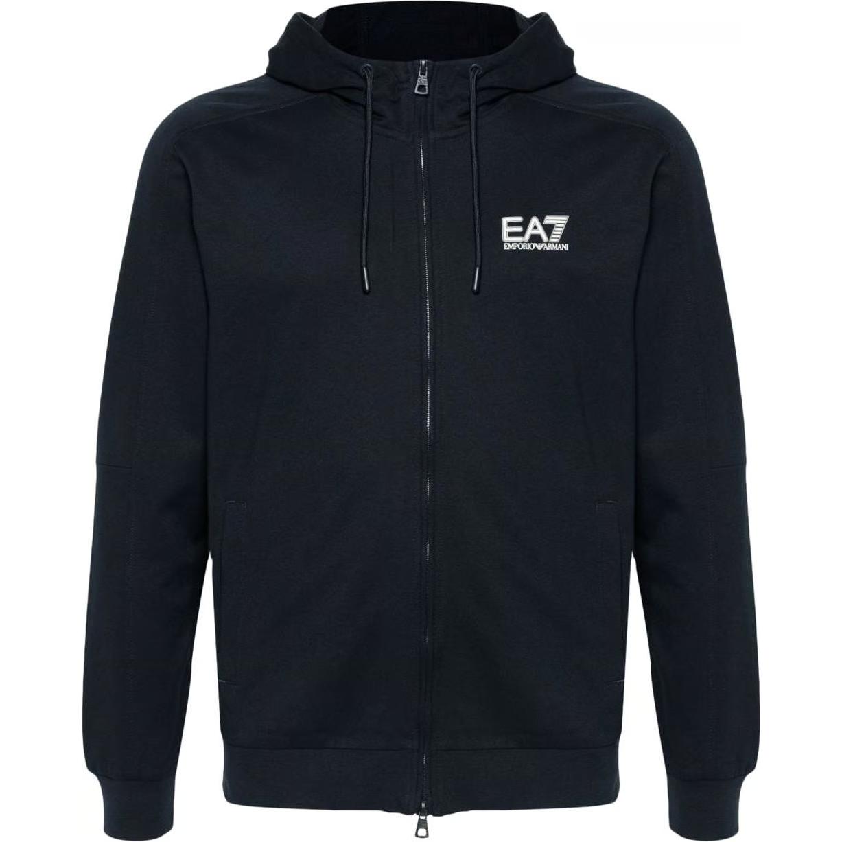 

Emporio Armani EA7 Logo Print Hooded Zip-Up Long Sleeve Jacket Men jackets Dark-Blue 6DPM53-PJVRZ-1562 S