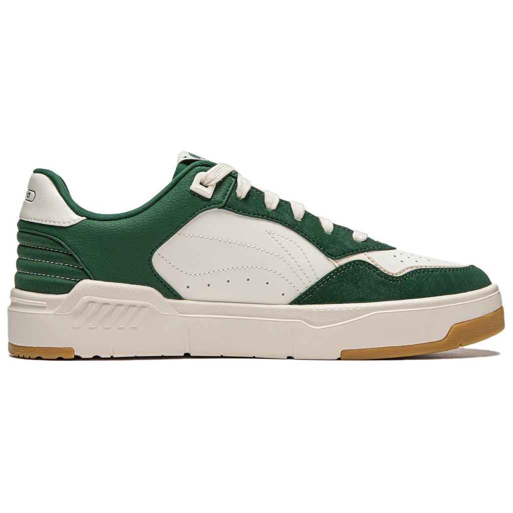 New LiNing Common 80s Anti Slip Wear Resistant Low Top Skateboard Shoes Men's Green White AGCU087-1