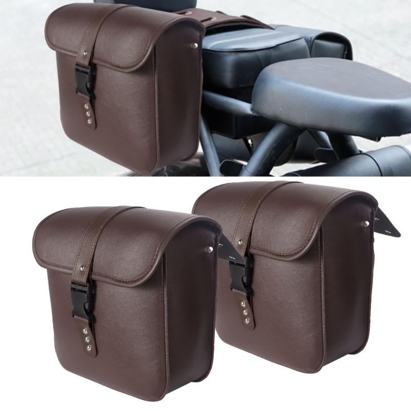 Robuste Motorrad-Seitentasche Kunstleder Ergonomische Befestigung Motorrad-Seitenbeutel für Reisende
