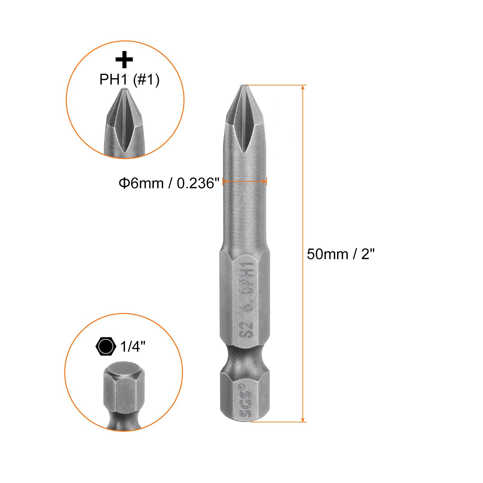 

1/5/10pcs Phillips Screwdriver Bit 1/4 Hex Shank 50mm Long Magnetic S2 Steel Screw Driver Bit Cross Head Electric Drill Bits 1pc