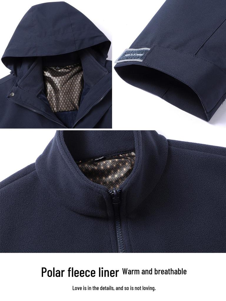 Veste d'alpinisme 3-en-1 BMW avec logo personnalisé - Vêtement d'extérieur Automne/Hiver pour magasin 4S ou vêtements de travail d'équipe